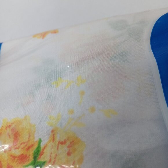 NOS Vintage Dan River Twin Fitted Sheet White Yellow Roses No Iron Fortrel NEW - Picture 5 of 6